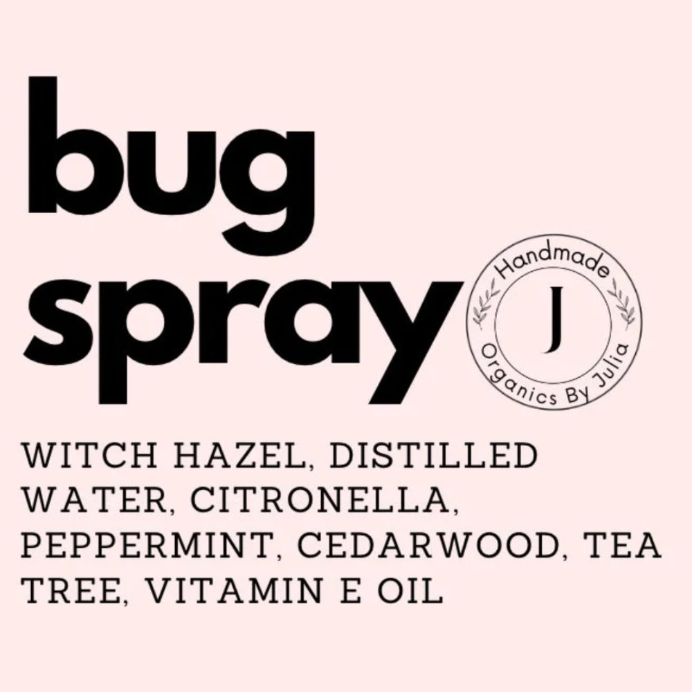 Homemade 100% Organic Bug Spray 2 or 4 oz.